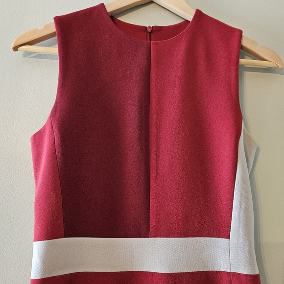Judith & Charles Sleeveless Midi Women's Colorblock Two Tone Red Dress Size 0. - Picture 7 of 16